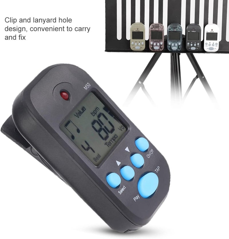 Fydun LCD Digital M50 Metronome Tempo Guitar Music Portable Mini Digital Metronome, No Battery - Image 4